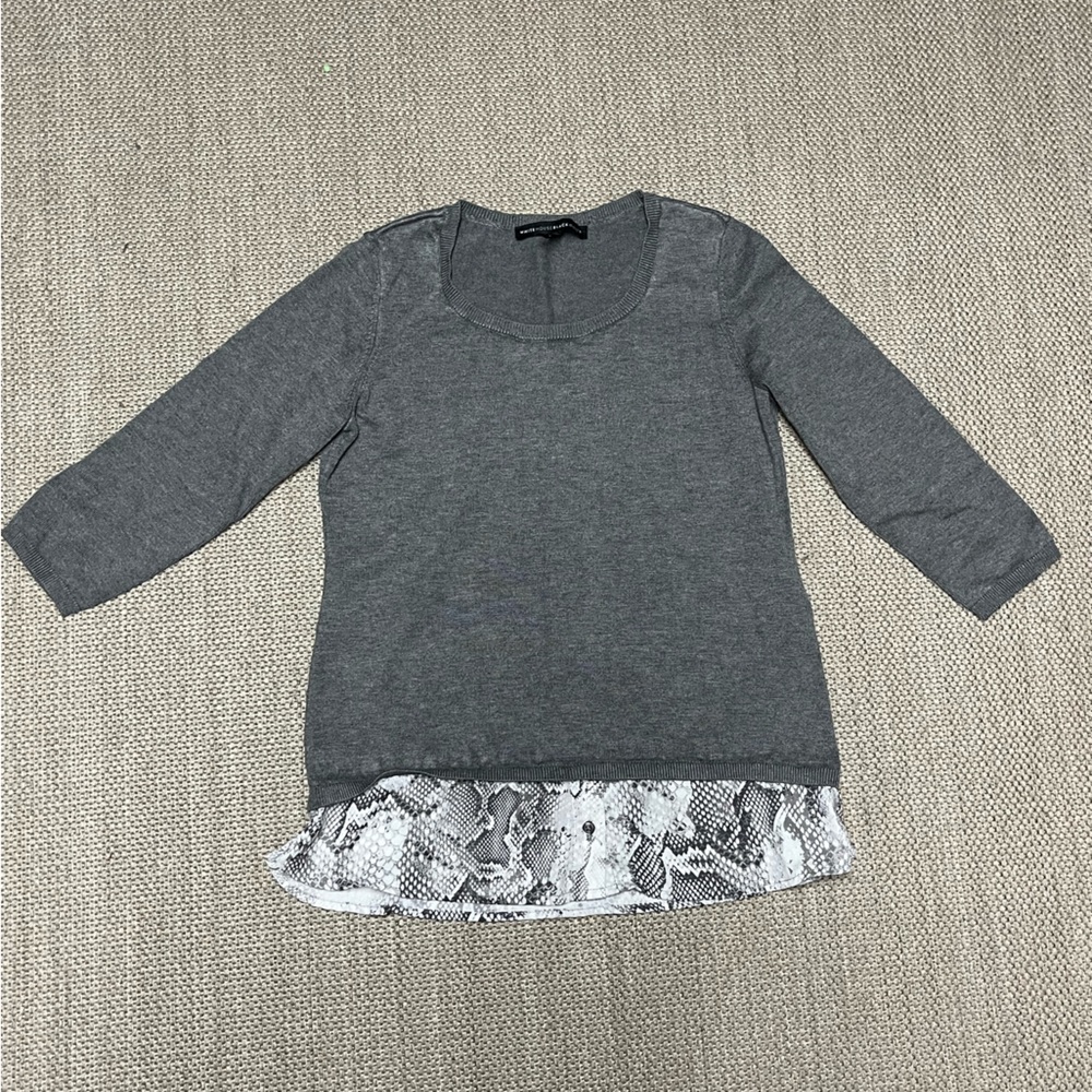 Grey layered sweater